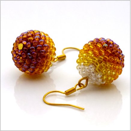 Náušnice Orange balls